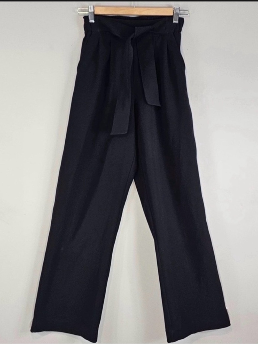 Lululemon NOIR Pant Black Wide Leg Tie Front Trousers Relaxed Fit - Picture 3 of 12